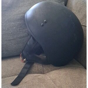 Thor SVX Max 55S DOT Matte Black Half Helmet Sz Med‎ Motorcycle W/bag
